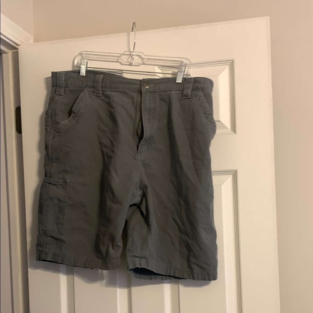Carhartt Gray Cargo Shorts Durable Cotton Blend
